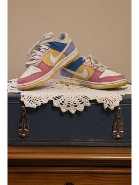 Nike Dunk Low Pastel Multicolor Women's 6 Sneaker Just Do It